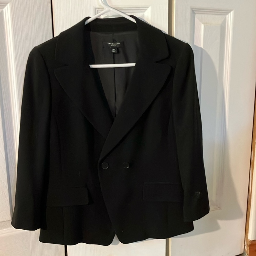 Ann Taylor Black Blazer Classic Suit Jacket
